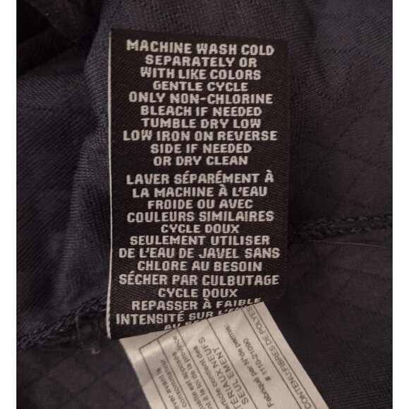 Magaschoni Mens Snap Quilted Shacket Jacket Size L Navy Casual Preppy - Picture 6 of 6